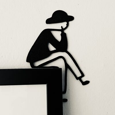 Black and white thinker, wall decor