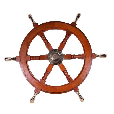 Collectible Handmade Wooden Ship Wheel 24 Inch
