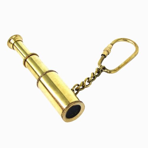 Brass Folding Telescope Nautical Keychain