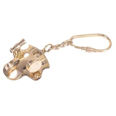 Porte-clés nautique sextant marin en laiton