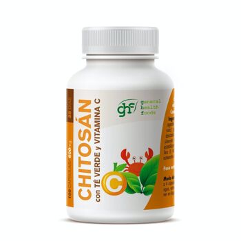 GHF Chitosan Thé Vert Vitamine C 100 gélules 600 mg 1