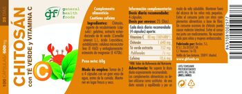 GHF Chitosan Thé Vert Vitamine C 100 gélules 600 mg 4