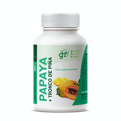 GHF Papaye + tronc d'ananas 100 comprimés 600 mg