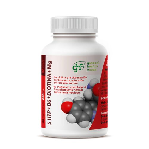 GHF 5-HTP+B6+biotina+mg 60 cápsulas 650 mg