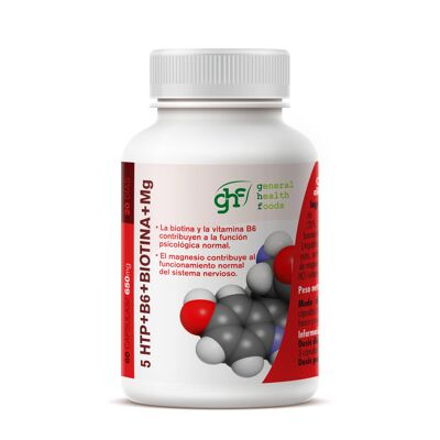 GHF 5-HTP+B6+biotin+mg 60 capsules 650 mg