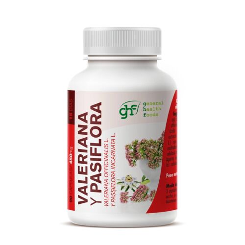 GHF Valeriana y pasiflora 90 cápsulas 450 mg