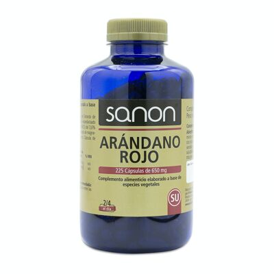 SANON American Red Cranberry 225 capsules of 650 mg