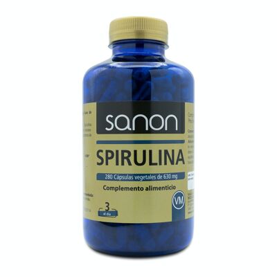 SANON Spirulina 280 vegetable capsules of 630 mg