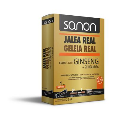 SANON Gelée Royale au Ginseng + Schisandra 12 sticks de 10 ml