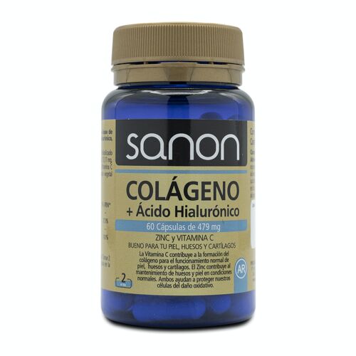 SANON Colágeno + Ácido Hialurónico 60 cápsulas de 479 mg