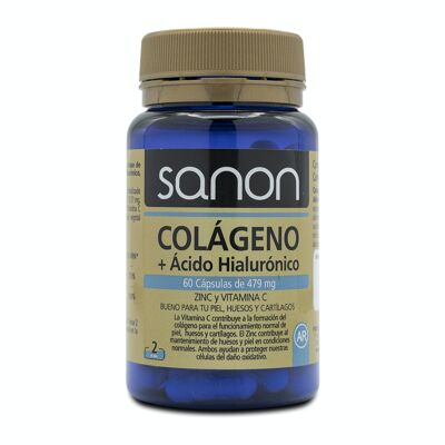 SANON Colágeno + Ácido Hialurónico 60 cápsulas de 479 mg