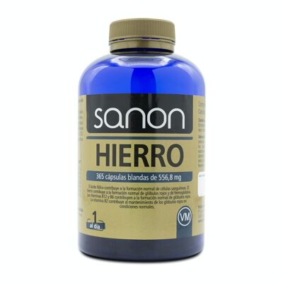 SANON Hierro 365 cápsulas blandas de 556,8 mg