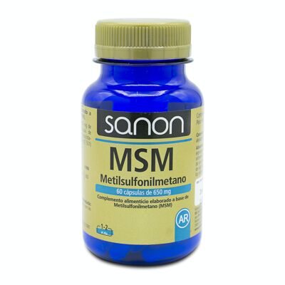 SANON MSM Méthylsulfonylméthane 60 gélules de 650 mg