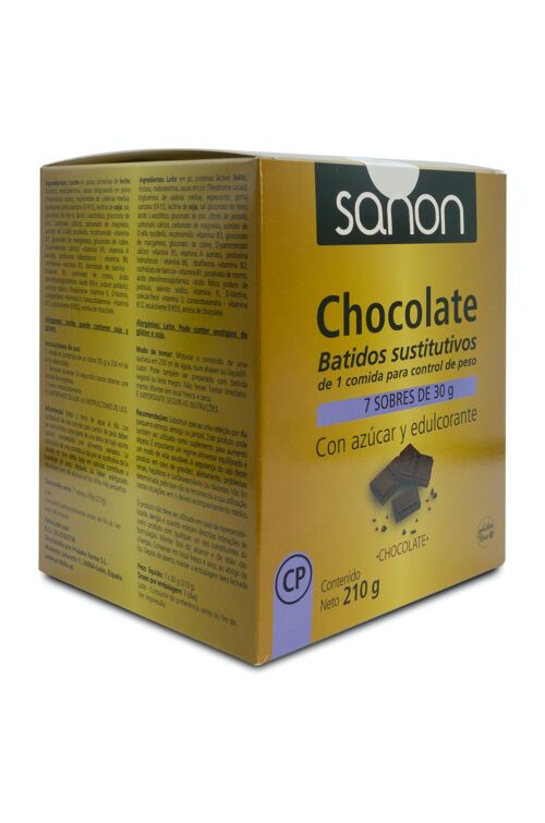SANON Batido Sustitutivo Sabor Chocolate 7 sobres de 30 gr