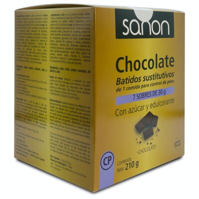 SANON Chocolate Flavor Substitute Shake 7 sachets of 30 gr