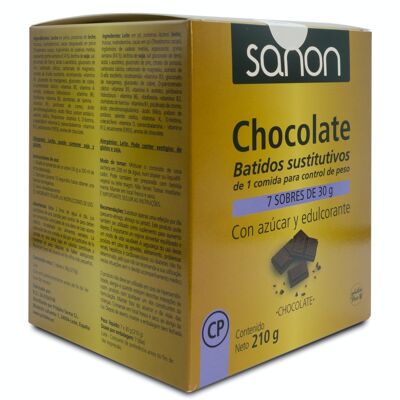 SANON Batido Sustitutivo Sabor Chocolate 7 sobres de 30 gr