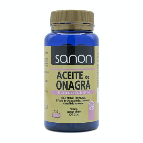 SANON Aceite de Onagra 110 cápsulas blandas de 700 mg