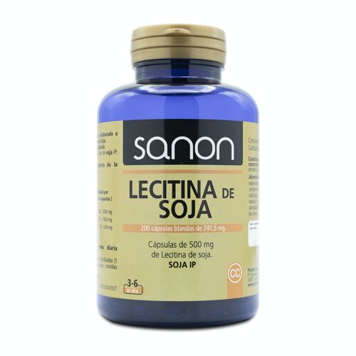 SANON Lecitina de Soja 200 cápsulas blandas de 741,5 mg