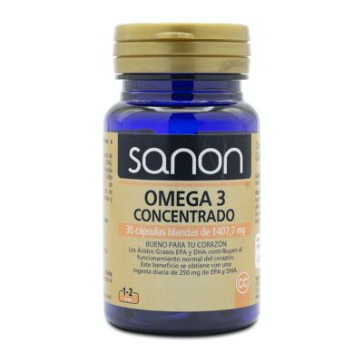 SANON Omega 3 Concentrado 30 cápsulas blandas de 1407,7 mg