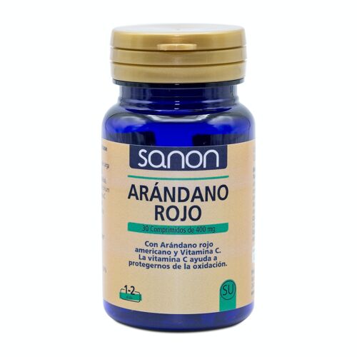 SANON Arándano rojo americano y vitamina C 30 comprimidos de 400 mg