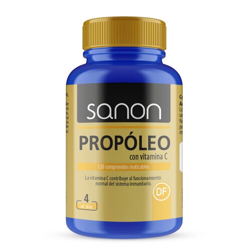 SANON Propóleo con vitamina C 120 comprimidos masticables de 800 mg