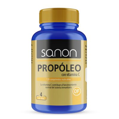 SANON Propóleo con vitamina C 120 comprimidos masticables de 800 mg