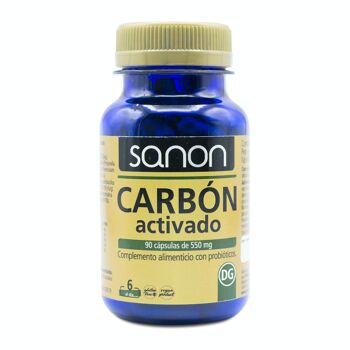 SANON Charbon actif 90 gélules 550 mg 1