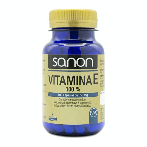 SANON Vitamina E 100% 100 cápsulas de 550 mg