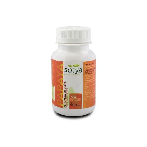 SOTYA Papaya  tronco de piña 100 comprimidos 600 mg