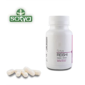 SOTYA Reishi Shiitake Maitake Vitamine C 60 gélules de 560 mg 4