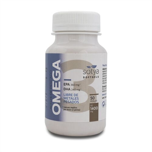 SOTYA Aceite de pescado Omega 3 50 perlas 1400 mg