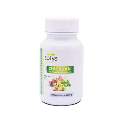 SOTYA Chitosan + Thé vert + Vitamine C 100 gélules 600 mg