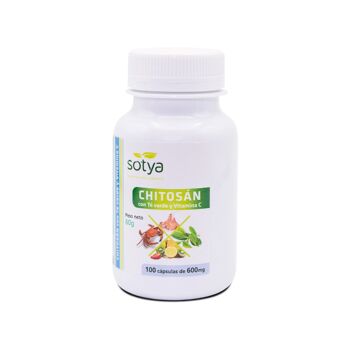 SOTYA Chitosan + Thé vert + Vitamine C 100 gélules 600 mg 1