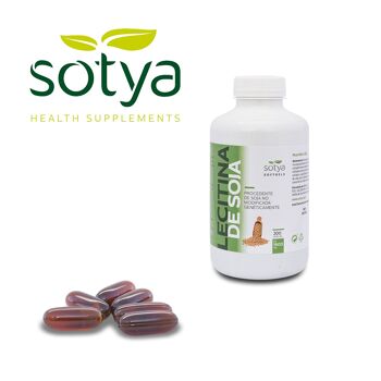 SOTYA Lécithine de soja 200 perles 1600 mg 4