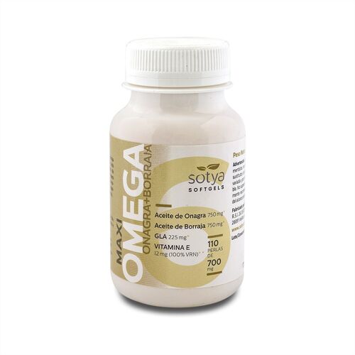 SOTYA Maxi omega (onagra y borraja) 110 perlas 700 mg