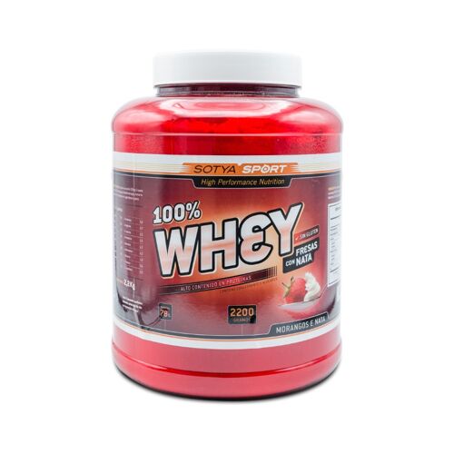 SOTYA Sport proteína whey 100% fresa y nata 2200 gr