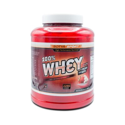SOTYA Sport whey protéine 100% fraise et crème 2200 gr