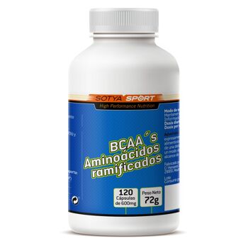 SOTYA BCAA'S (Acides Aminés Ramifiés) 120 gélules de 600 mg 1