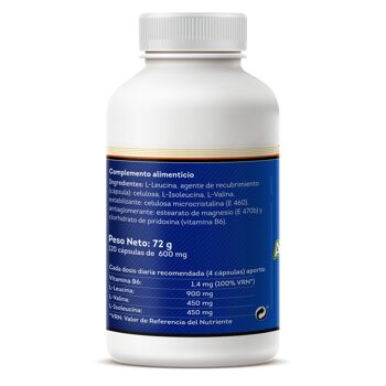 SOTYA BCAA'S (Acides Aminés Ramifiés) 120 gélules de 600 mg 2
