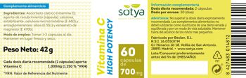 SOTYA Vitamine C Haute Puissance 60 gélules de 700 mg 4