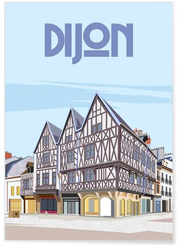 Affiche illustration de la ville de Dijon - 2 1