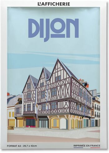 Affiche illustration de la ville de Dijon - 2 2