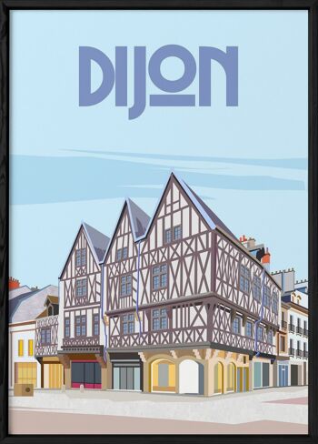 Affiche illustration de la ville de Dijon - 2 3