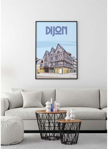Affiche illustration de la ville de Dijon - 2 4