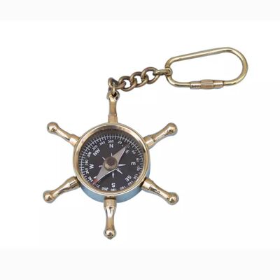 Schiffsrad & Kompass nautischer Schlüsselanhänger