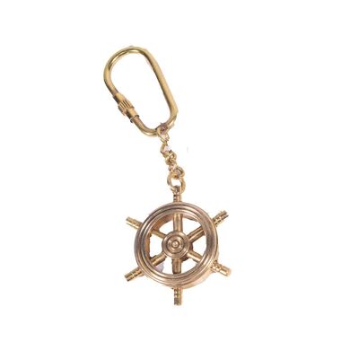 Ship Wheel Nautical Keychain