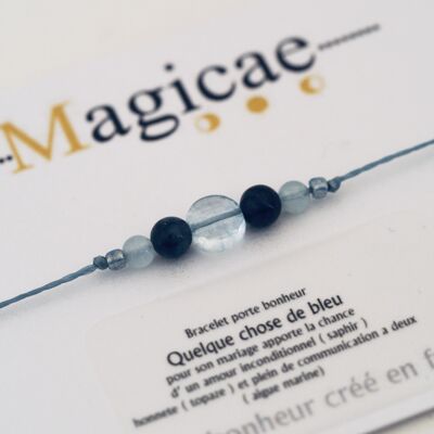 Bracelet porte bonheur QUELQUE CHOSE DE BLEU - mariage - EVJF