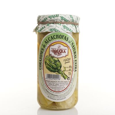 CORAZONES DE ALCACHOFA 12/20 UDS. TARRO 720 ml.