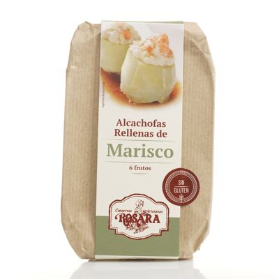 CARCIOFI RIPIENI AI FRUTTI DI MARE 6 UNITÀ. CAN A-F 445 ml.