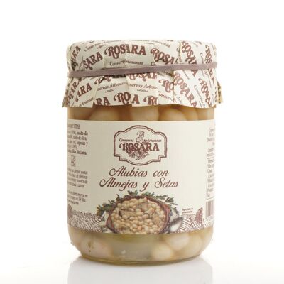 BEANS WITH CLAMS AND MUSHROOMS JAR 445 ml.